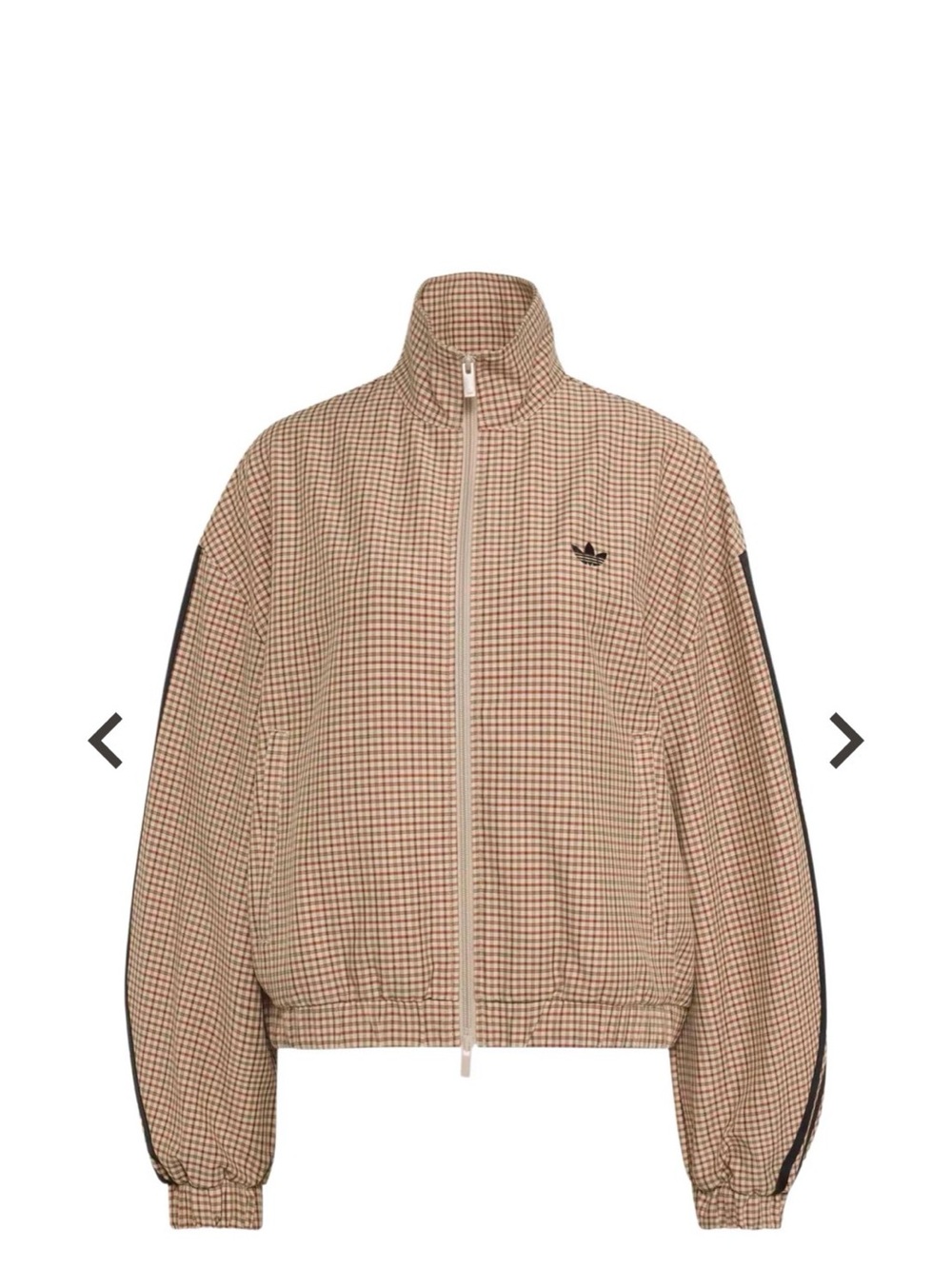 Adidas Beige Check Track Jacket